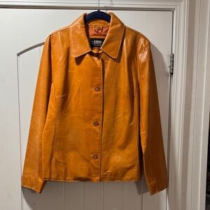 Tailor B. Moss Women's Orange Leather Jacket